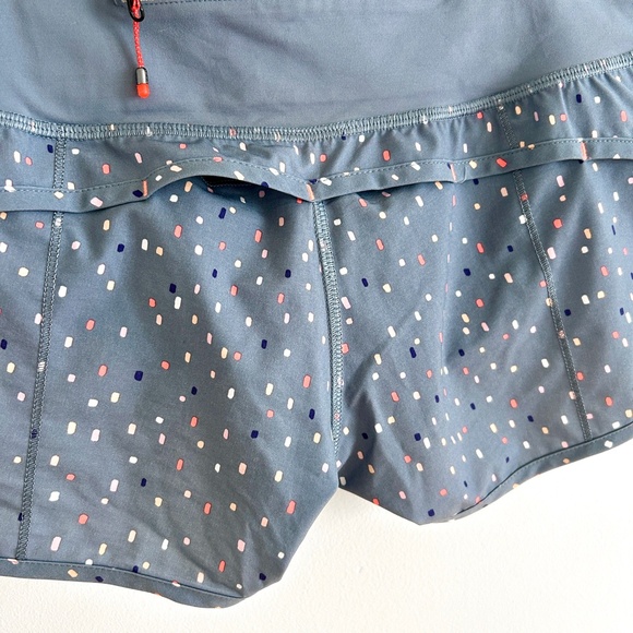 lululemon Speed Short Grey Blue Confetti Running Short Short Size 2 - Picture 6 of 8